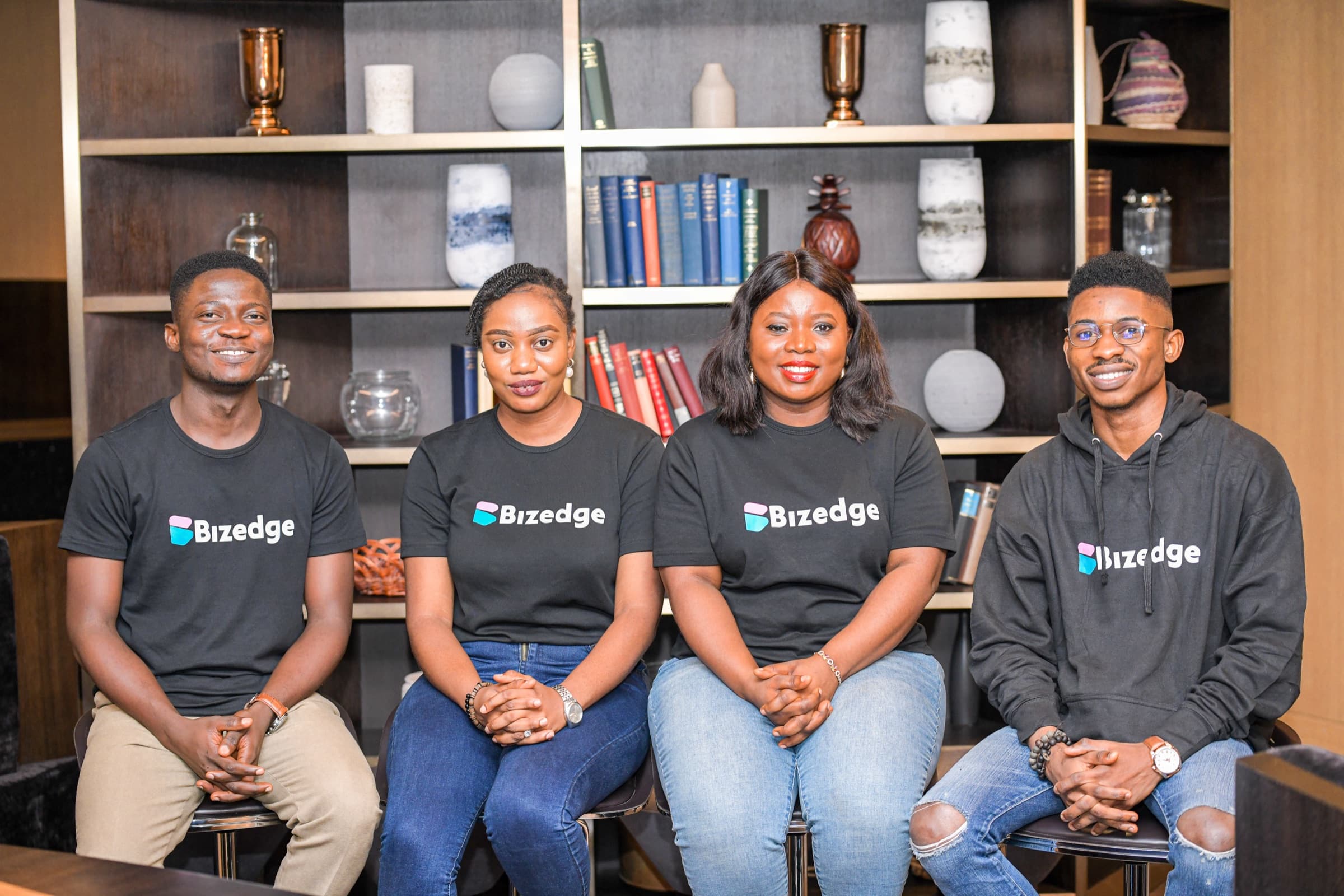 The BizEdge team collaborating in the Lagos office