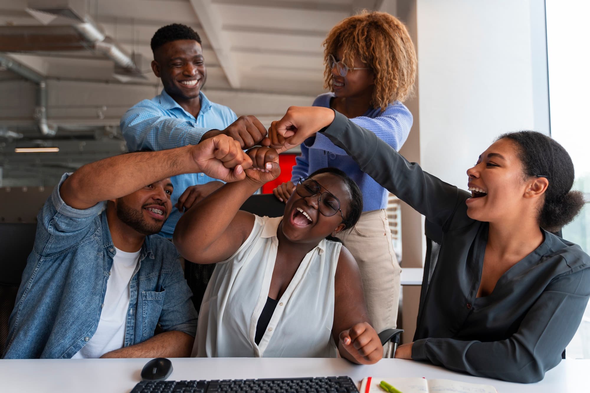 A group of excited people - BizEdge post - How to Find Talents That Actually Transform Your Team