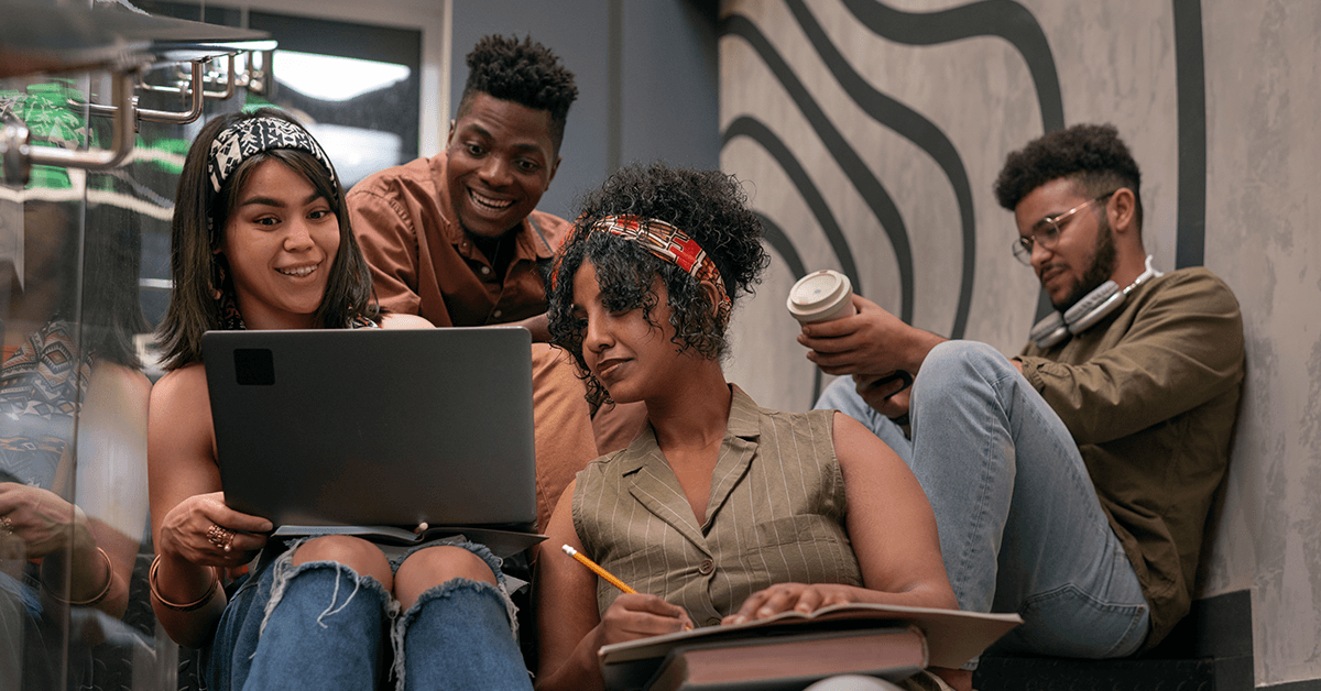 Gen-Z employees working together