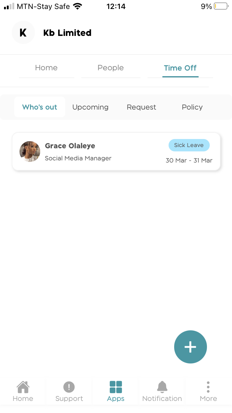 Setting Up Time Off Policy on Your Mobile App | Bizedge