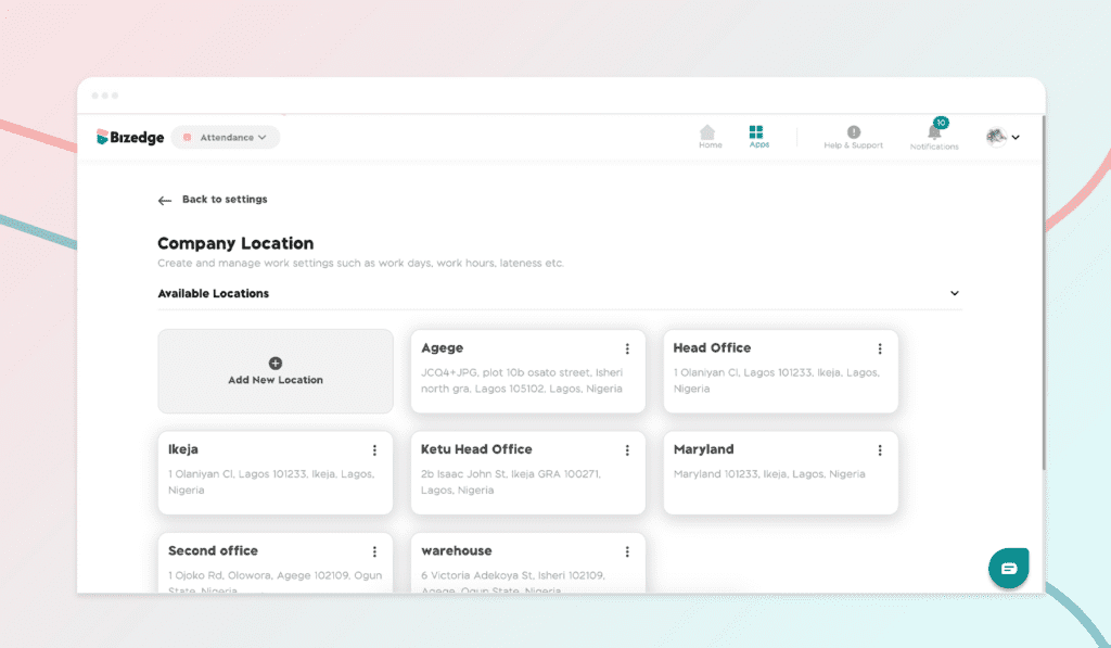 Method 3- Setting up location 1