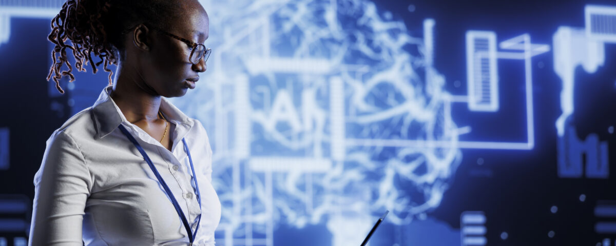 A picture of a lady using her system - The Role of AI in Modern HR: What Businesses Need to Know - BizEdge blog