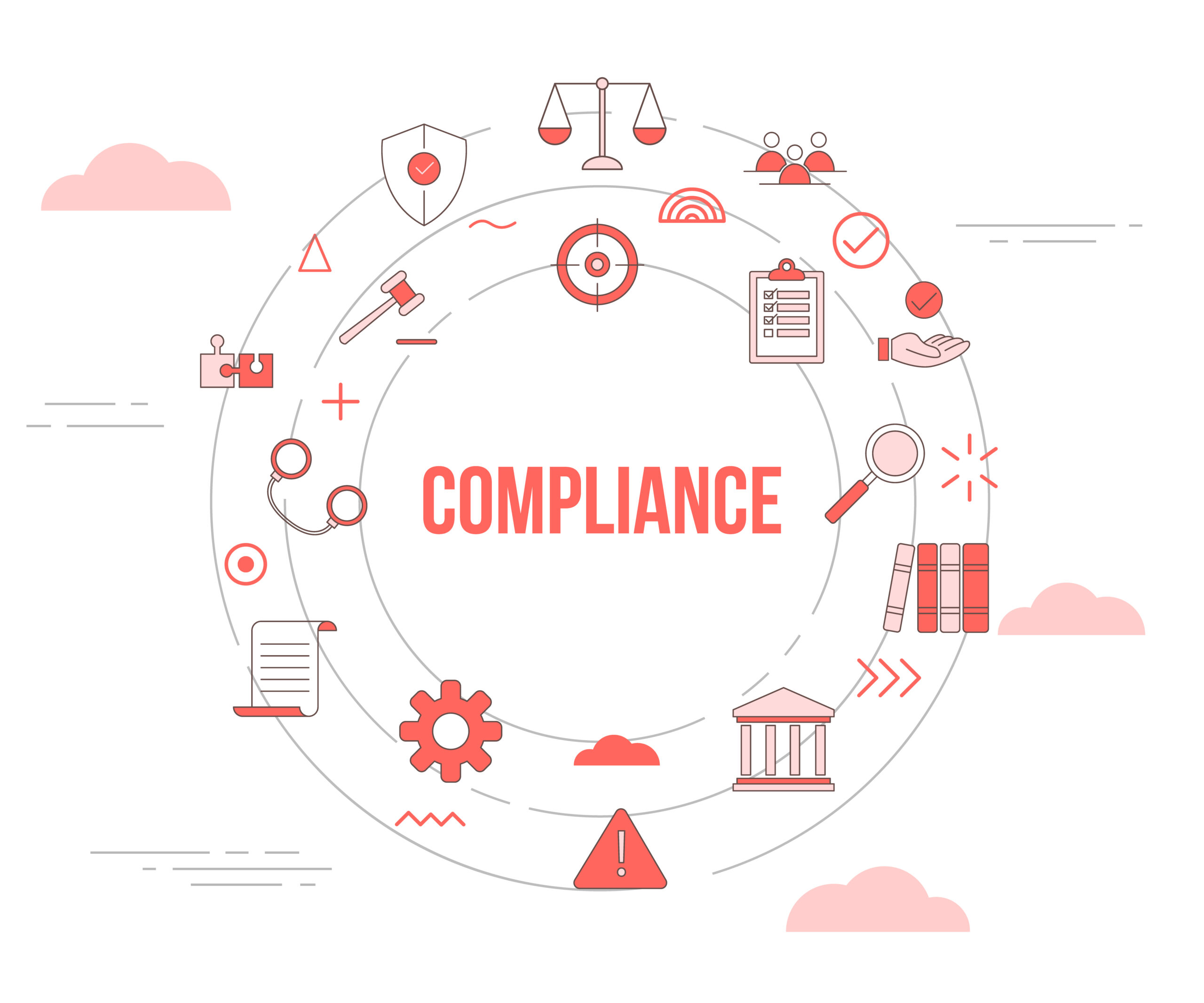 ompliance concept with icon set template banner and circle round shape vector illustration - payroll and compliance - BizEdge Blog