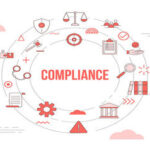 compliance concept with icon set template banner and circle round shape vector illustration - payroll and compliance - BizEdge Blog