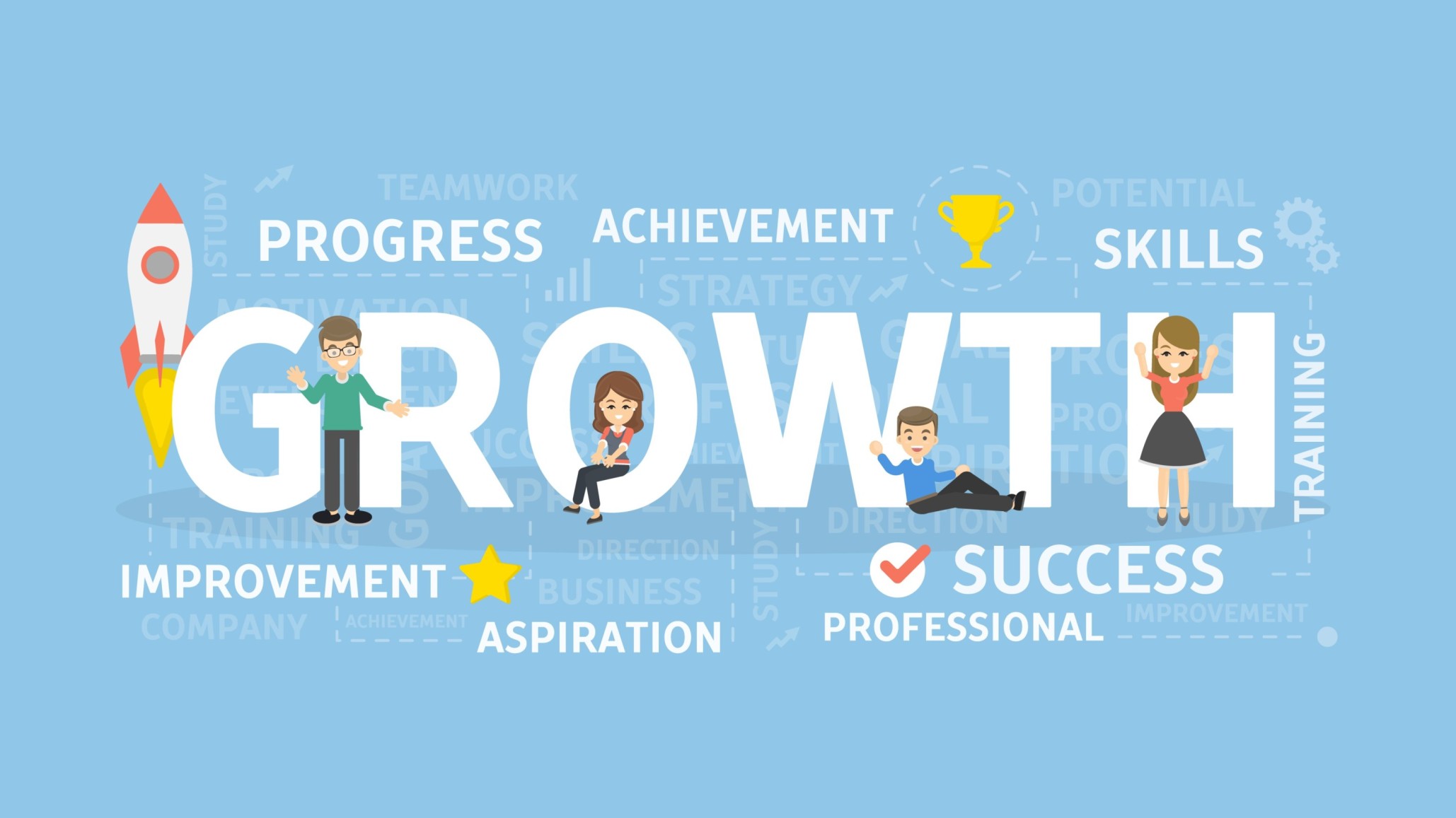 Growth concept illustration idea of success improvement - What Your Employees Need to Know About Professional Development